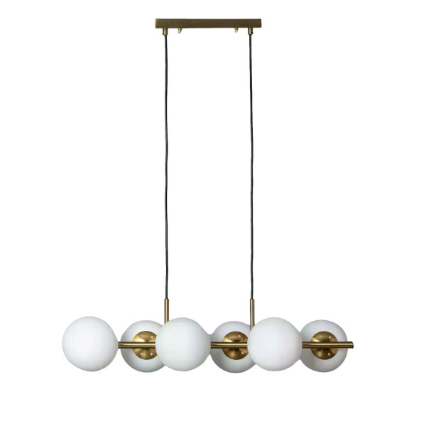 Lampa wisząca złoto-biała Conte 6xE27x20W wym: 162x85x33 cm Abruzzo 852097