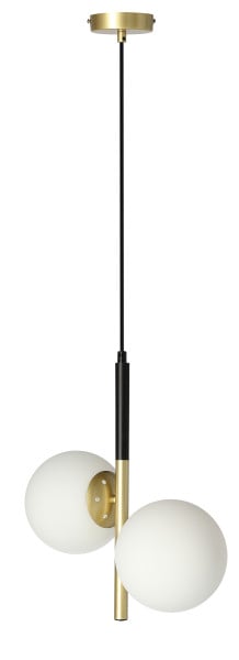 Lampa wisząca złoto-biała-czarna Duo 2xE14x30W Candellux 923530