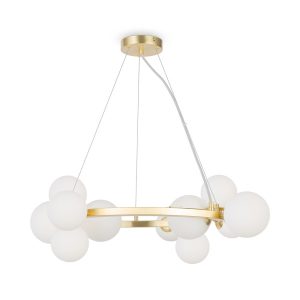 Lampa wisząca złoto-biała DALLAS 11xG9x28W wym: 137x25x67 cm Maytoni 852703 Lampa wisząca złoto-biała DALLAS 11xG9x28W wym: 137x25x67 cm Maytoni 852703