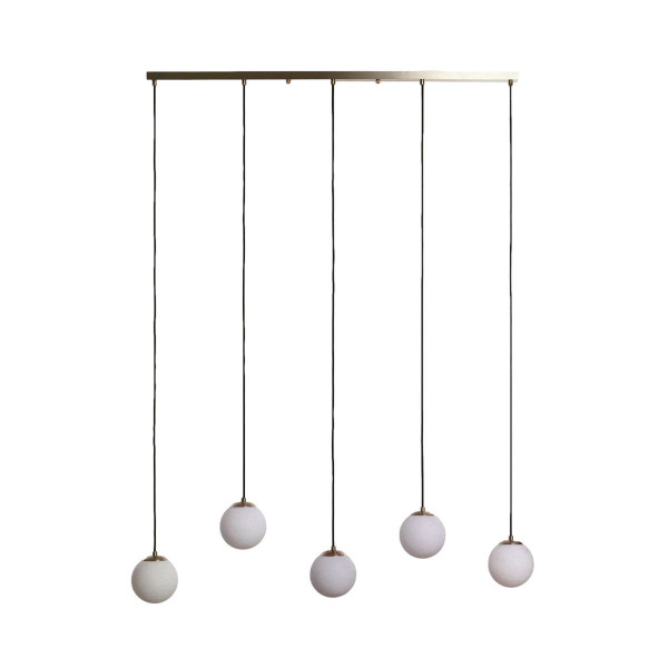 Lampa wisząca złoto-biała Dante 5xE27x20W wym: 172x130x15 cm Abruzzo 852696