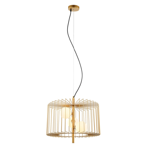 Lampa wisząca złoto-biała Daren 3xG9x25W wym: 113x45x45 cm Italux 860857
