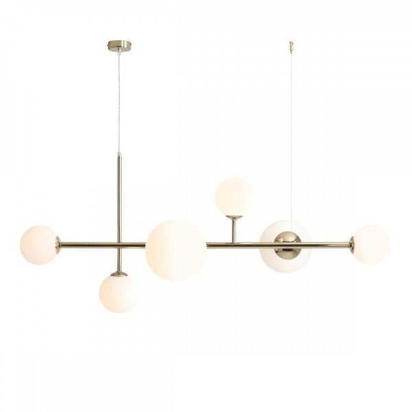 Lampa wisząca złoto-biała Dione 6xE14x15W wym: 110x130x62 cm Aldex 852232