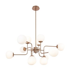 Lampa wisząca złoto-biała Erich 12xE14x40W wym: 140x50x110 cm Maytoni 849218 Lampa wisząca złoto-biała Erich 12xE14x40W wym: 140x50x110 cm Maytoni 849218