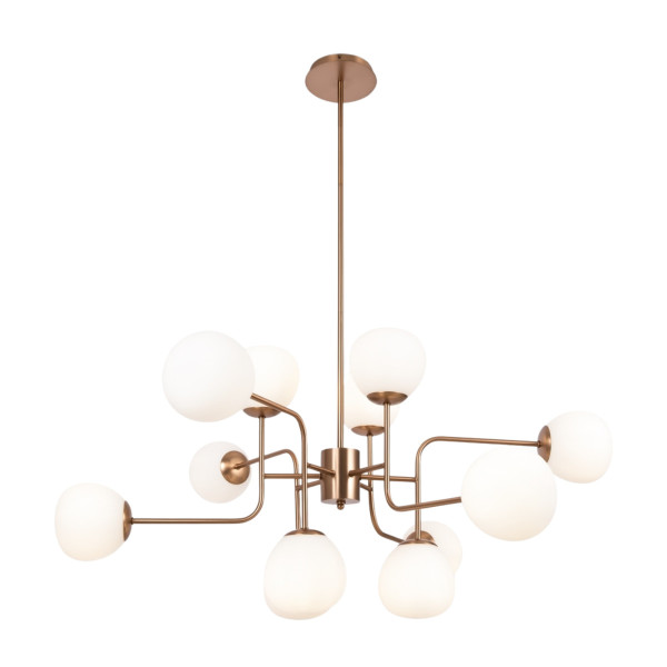 Lampa wisząca złoto-biała Erich 12xE14x40W wym: 140x50x110 cm Maytoni 849218