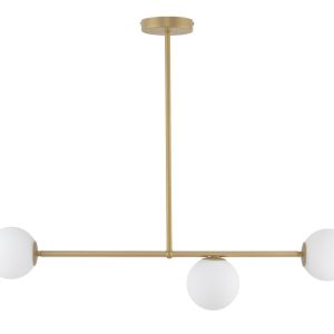 Lampa wisząca złoto-biała Gama 3xG9x12W wym: 60x86x12 cm Sigma Lighting 837858 Lampa wisząca złoto-biała Gama 3xG9x12W wym: 60x86x12 cm Sigma Lighting 837858
