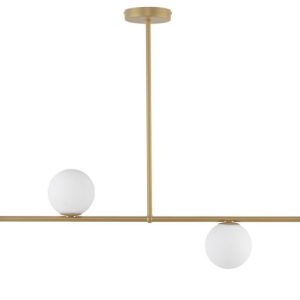 Lampa wisząca złoto-biała Gama 4xG9x12W wym: 68x104x12 cm Sigma Lighting 837983 Lampa wisząca złoto-biała Gama 4xG9x12W wym: 68x104x12 cm Sigma Lighting 837983