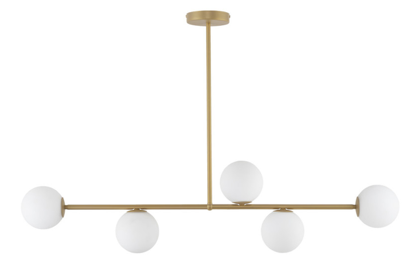 Lampa wisząca złoto-biała Gama 5xG9x12W wym: 68x106x12 cm Sigma Lighting 837863