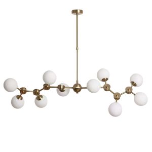Lampa wisząca złoto-biała Gambino 10xE27x12W wym: 52x125x46,5 cm Abruzzo 857779 Lampa wisząca złoto-biała Gambino 10xE27x12W wym: 52x125x46,5 cm Abruzzo 857779