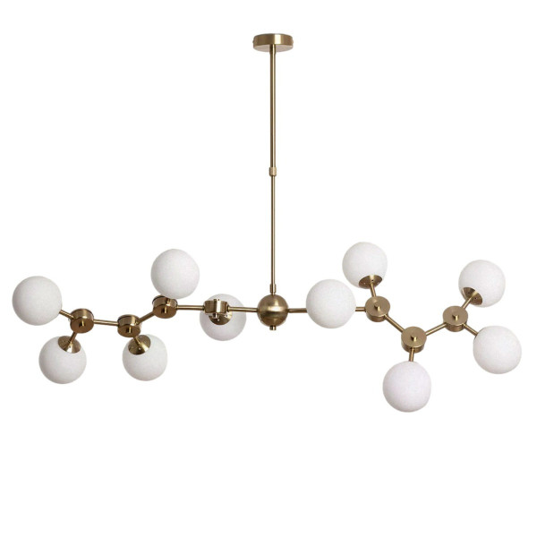 Lampa wisząca złoto-biała Gambino 10xE27x12W wym: 52x125x46,5 cm Abruzzo 857779