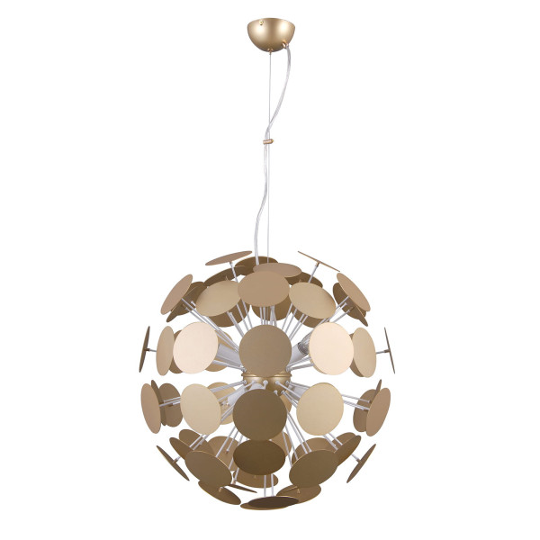 Lampa wisząca złoto-biała Mailone 6xE14x40W wym: 120x50x50 cm Italux 854425