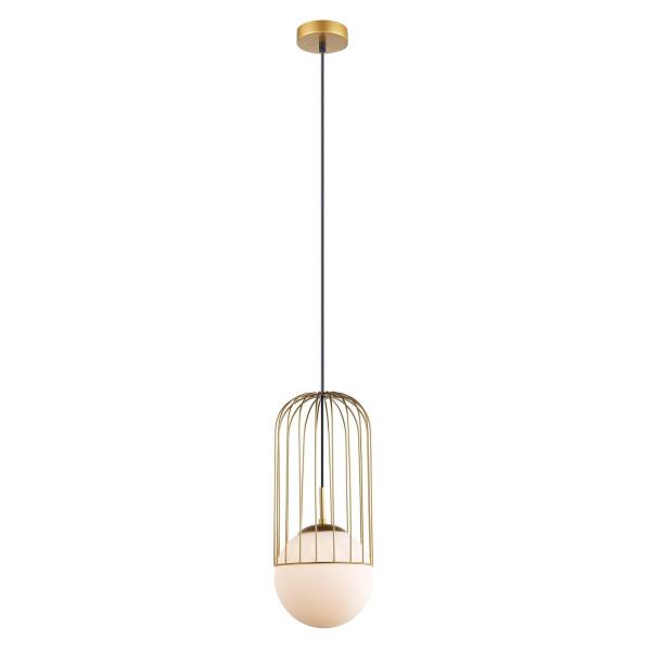Lampa wisząca złoto-biała Matty 1xE27x40W wym: 95,5x20x20 cm Italux 860066