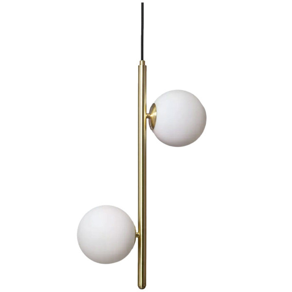Lampa wisząca złoto-biała Milano 2xE14x40W wym: 220x33x15 cm Abruzzo 851427