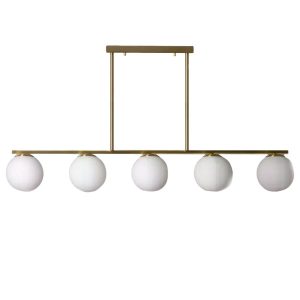 Lampa wisząca złoto-biała Milano 5xE27x40W wym: 60x115x15 cm Abruzzo 851337 Lampa wisząca złoto-biała Milano 5xE27x40W wym: 60x115x15 cm Abruzzo 851337