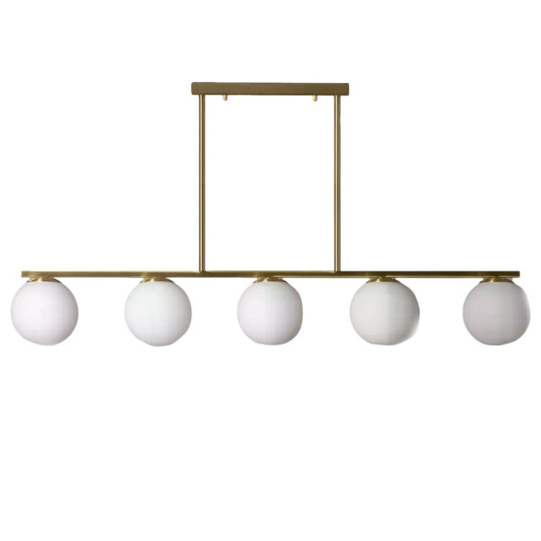 Lampa wisząca złoto-biała Milano 5xE27x40W wym: 60x115x15 cm Abruzzo 851337