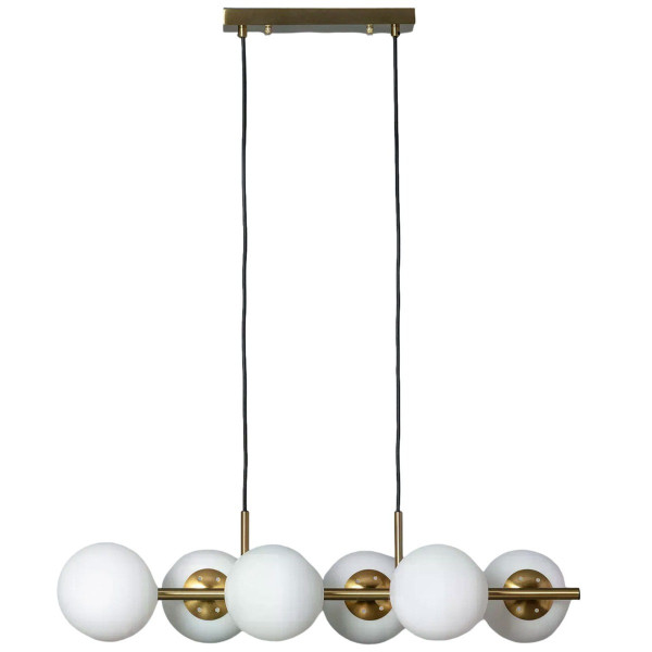 Lampa wisząca złoto-biała Milano 6xE27x40W wym: 162x85x16,2 cm Abruzzo 851401