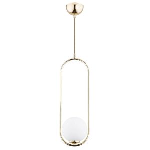 Lampa wisząca złoto-biała Noval 1xE14x40W wym: 80x16x15 cm Alfa 974086 Lampa wisząca złoto-biała Noval 1xE14x40W wym: 80x16x15 cm Alfa 974086