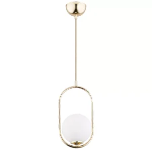 Lampa wisząca złoto-biała Noval 1xE14x40W wym: 80x16x15 cm Alfa 1000771 Lampa wisząca złoto-biała Noval 1xE14x40W wym: 80x16x15 cm Alfa 1000771