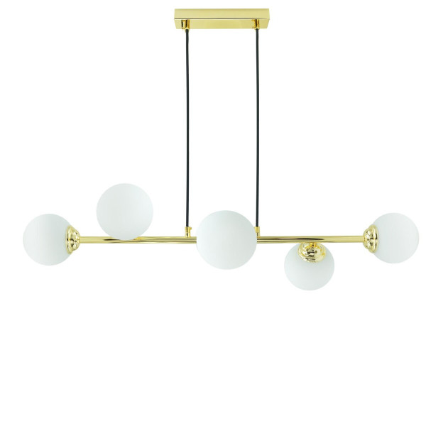 Lampa wisząca złoto-biała PALLE 6xE27x10W wym: 95x90x30 cm IdeaLED 854221
