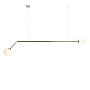 Lampa wisząca złoto-biała Pure 2xE14x40W wym: 120x150x25 cm Aldex 857852