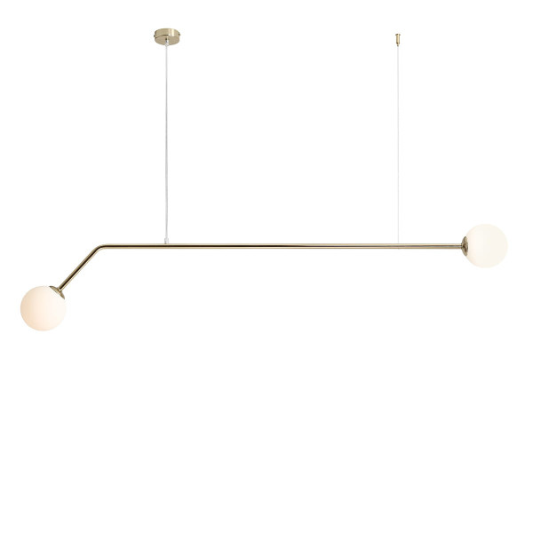 Lampa wisząca złoto-biała Pure 2xE14x40W wym: 120x150x25 cm Aldex 857852