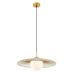 Lampa wisząca złoto-biała Sally 1xE27x40W wym: 90x45x45 cm Italux 854397