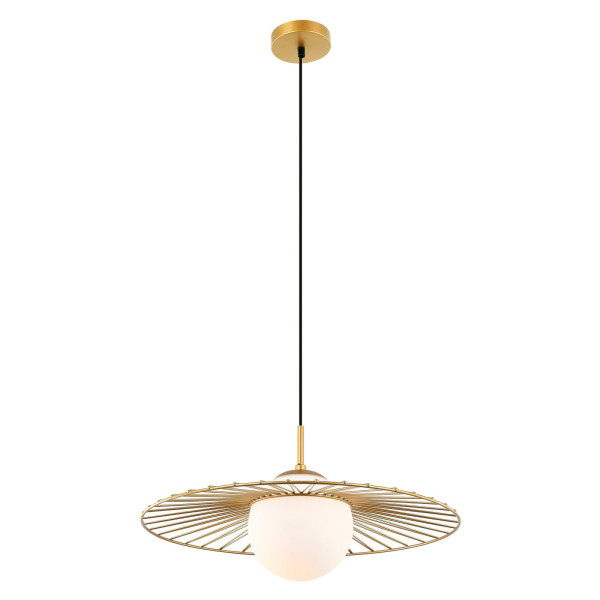 Lampa wisząca złoto-biała Sally 1xE27x40W wym: 90x45x45 cm Italux 854397