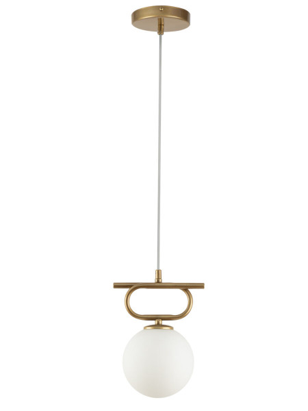 Lampa wisząca złoto-biała Tes 1xG9x12W wym: 80x18x14 cm Sigma Lighting 854686