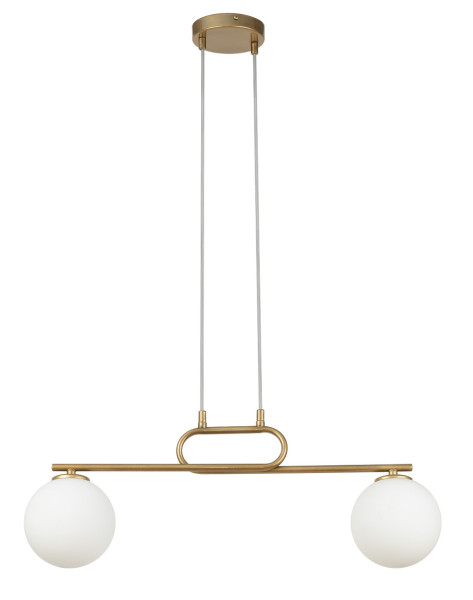 Lampa wisząca złoto-biała Tes 2xG9x12W wym: 80x62x14 cm Sigma Lighting 854295