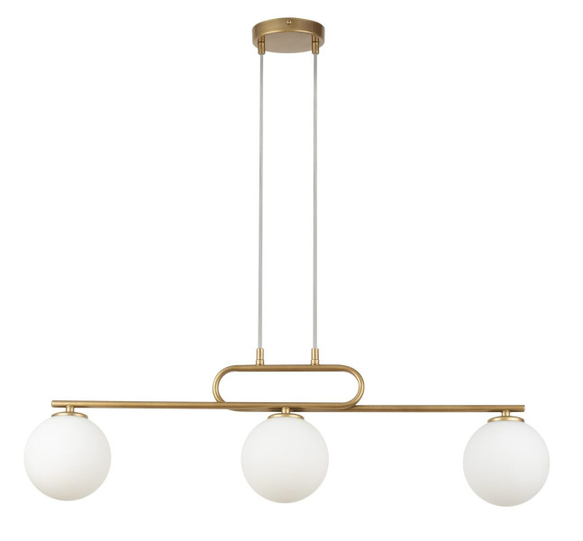 Lampa wisząca złoto-biała Tes 3xG9x12W wym: 80x85x14 cm Sigma Lighting 854578