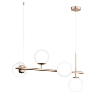 Lampa wisząca złoto-biała Vinci 4xE14x40W wym: 92x71x31,5 cm Alfa 853959 Lampa wisząca złoto-biała Vinci 4xE14x40W wym: 92x71x31,5 cm Alfa 853959