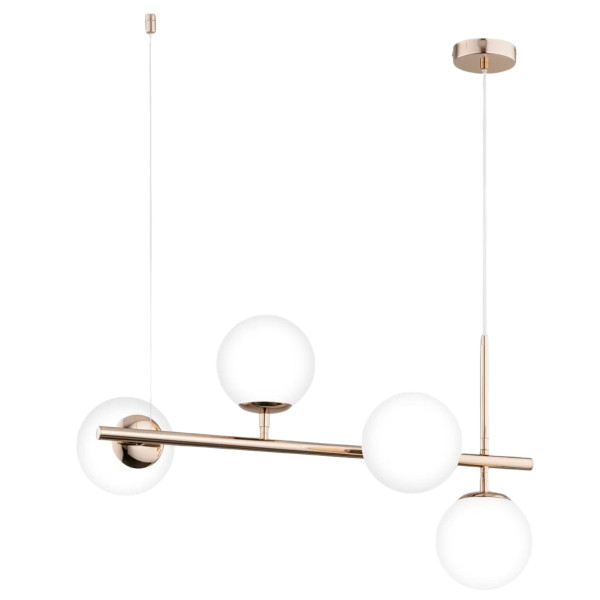 Lampa wisząca złoto-biała Vinci 4xE14x40W wym: 92x71x31,5 cm Alfa 853959