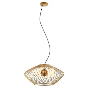 Lampa wisząca złoto-biała Zeno 3xG9x25W wym: 100x52x52 cm Italux 861052 Lampa wisząca złoto-biała Zeno 3xG9x25W wym: 100x52x52 cm Italux 861052