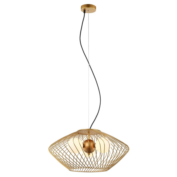 Lampa wisząca złoto-biała Zeno 3xG9x25W wym: 100x52x52 cm Italux 861052
