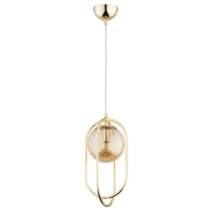 Lampa wisząca złoto-bursztynowa BINAR 1xE14x10W wym: 95×18,5×18,5 cm Alfa 854630 Lampa wisząca złoto-bursztynowa BINAR 1xE14x10W wym: 95×18,5×18,5 cm Alfa 854630