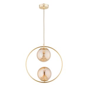 Lampa wisząca złoto-bursztynowy ADINO 2xE14x10W wym: 85x15x38,5 cm Alfa 857833 Lampa wisząca złoto-bursztynowy ADINO 2xE14x10W wym: 85x15x38,5 cm Alfa 857833