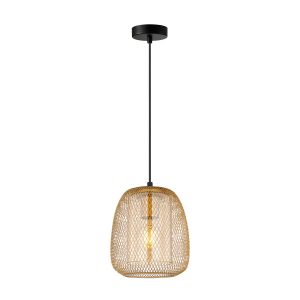 Lampa wisząca złoto-bursztynowy-czarna AMIRIA 1xE27x40W Italux 846630 Lampa wisząca złoto-bursztynowy-czarna AMIRIA 1xE27x40W Italux 846630