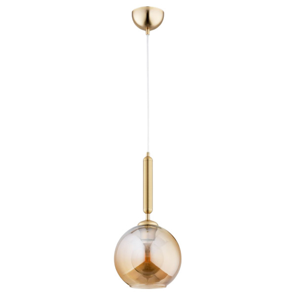 Lampa wisząca złoto-bursztynowy GRALL 1xE27x15W wym: 95x20x20 cm Alfa 837914