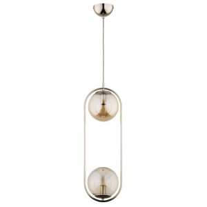 Lampa wisząca złoto-bursztynowy OVAL 2xE14x10W wym: 80x15x18,5 cm Alfa 841673 Lampa wisząca złoto-bursztynowy OVAL 2xE14x10W wym: 80x15x18,5 cm Alfa 841673