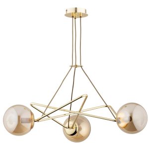 Lampa wisząca złoto-bursztynowy TRISTAN 3xE14x10W wym: 58x60x60 cm Alfa 837928 Lampa wisząca złoto-bursztynowy TRISTAN 3xE14x10W wym: 58x60x60 cm Alfa 837928