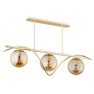 Lampa wisząca złoto-bursztynowy VARNA 3xE14x10W wym: 50x75x22 cm Alfa 854314 Lampa wisząca złoto-bursztynowy VARNA 3xE14x10W wym: 50x75x22 cm Alfa 854314