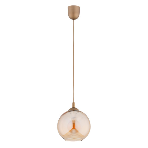 Lampa wisząca złoto-bursztynowy WENA 1xE27x15W wym: 90x20x20 cm Alfa 854580