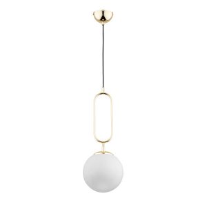 Lampa wisząca złoto-czarna-biała VAVIL 1xE27x15W wym: 95x20x20 cm Alfa 836228