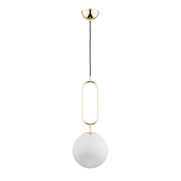 Lampa wisząca złoto-czarna-biała VAVIL 1xE27x15W wym: 95x20x20 cm Alfa 836228