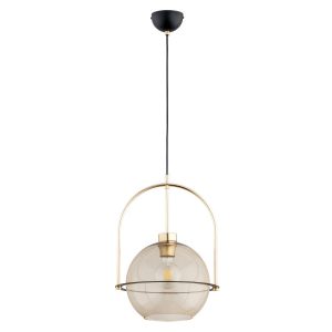 Lampa wisząca złoto-czarna-bursztynowy LERIA 1xE27x15W Alfa 841929