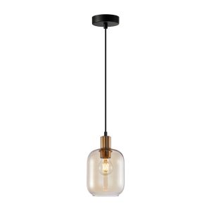 Lampa wisząca złoto-czarna-bursztynowy NORLIS 1xE27x40W Italux 846060