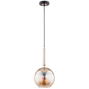 Lampa wisząca złoto-czarna-bursztynowy VOLDA 1xE27x15W Alfa 836911