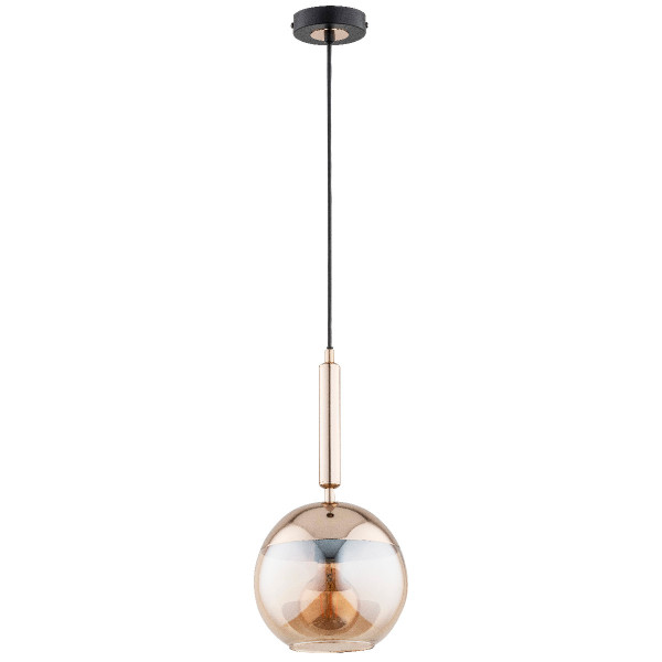 Lampa wisząca złoto-czarna-bursztynowy VOLDA 1xE27x15W Alfa 836911