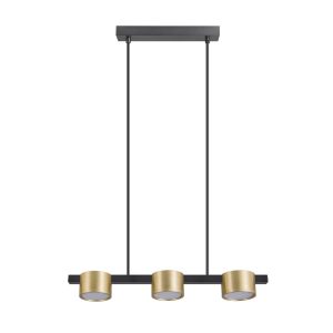 Lampa wisząca złoto-czarna MIRELLA 3xGX53x10W wym: 100x50x8,3 cm Polux 845220