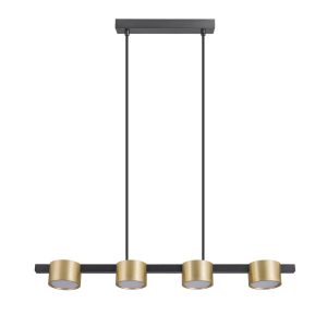 Lampa wisząca złoto-czarna MIRELLA 4xGX53x10W wym: 100×67,5×8,3 cm Polux 846564