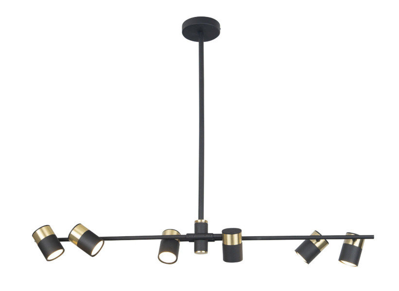 Lampa wisząca złoto-czarna PUMA 6xGU10x5W wym: 72,5x95x12 cm Maxlight 846342